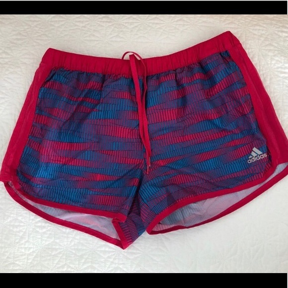 Pink and blue Adidas shorts - Picture 1 of 9